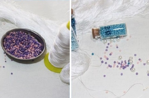 3月29日，手工活拿回家做，在家做手工活，手工之家為什么長期有活干？圖為勵志珠珠繡手工繡珠剪影