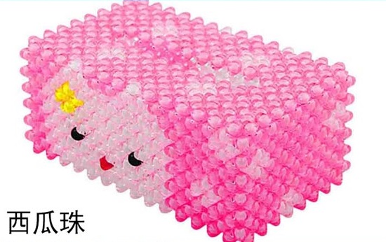 5月28日，手工活接單平臺，正規(guī)供料的手工活，珍惜珠繡外發(fā)手工活，珍惜合作，圖為珠繡串珠（紙抽盒）手工成品剪影