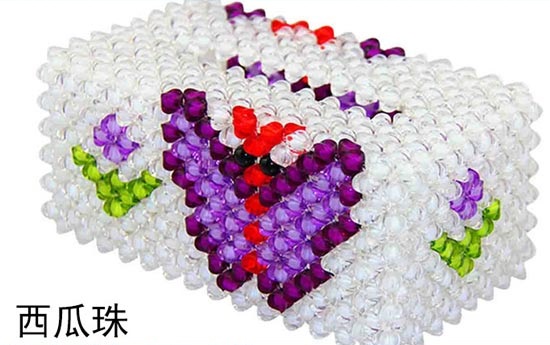 5月28日，手工活接單平臺，正規(guī)供料的手工活，珍惜珠繡外發(fā)手工活，珍惜合作，圖為珠繡串珠（紙抽盒）手工成品剪影