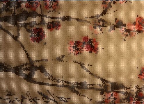 7月2日，純手工活代加工，網(wǎng)上接手工活的平臺，適合家庭就業(yè)創(chuàng)業(yè)的是手工之家的珠繡串珠手工，圖為勵志珠珠繡手工產(chǎn)品細節(jié)剪影