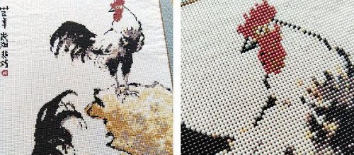 9月20日，帶回家做手工活，可以在家做的手工活，現(xiàn)在選擇手工之家、做珠繡串珠手工的人越來越多是有原因的，圖為勵志珠珠繡串珠手工產(chǎn)品剪影