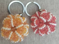 1月13日，拿回家做的手工活，在家掙錢的副業(yè)創(chuàng)業(yè)，小本創(chuàng)業(yè)做手工傳承官，手工之家的合作方式和業(yè)務(wù)選擇多，圖為串珠米珠繡手工產(chǎn)品剪影