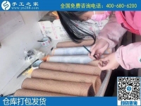 春節(jié)過(guò)后天漸暖，在家做手工活串珠繡正合適